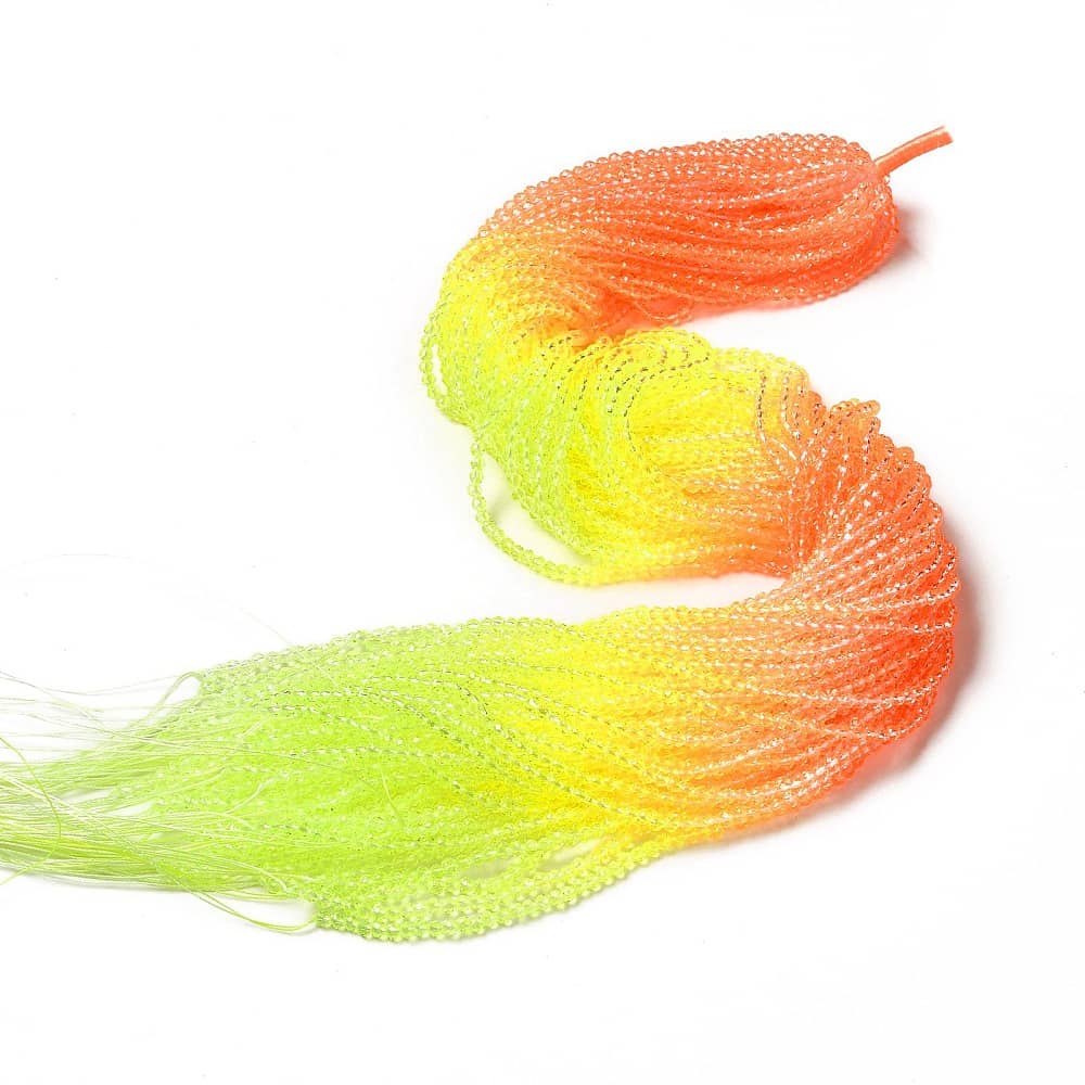 3mm Gradient Citrus Coloured Facetted Beads