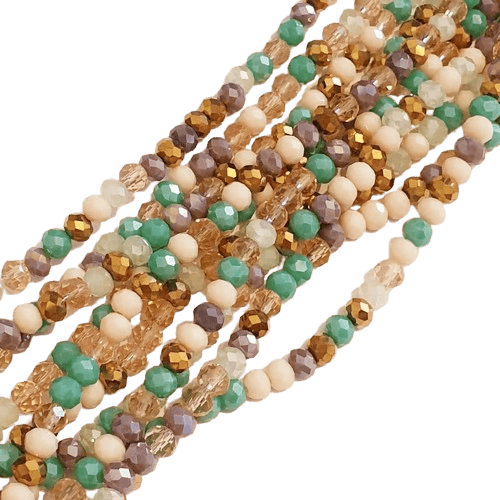 Multicoloured Glass Rondelle Strands image 1