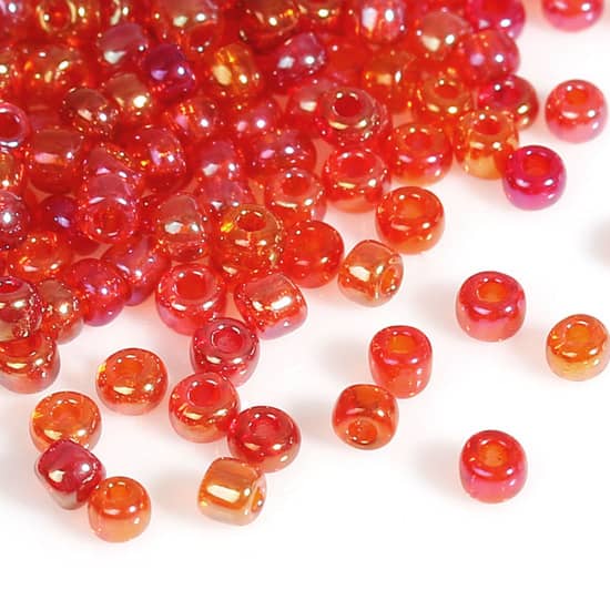 Red Glass Seed Beads image 0