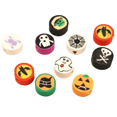 Polymer Halloween themed beads image 0