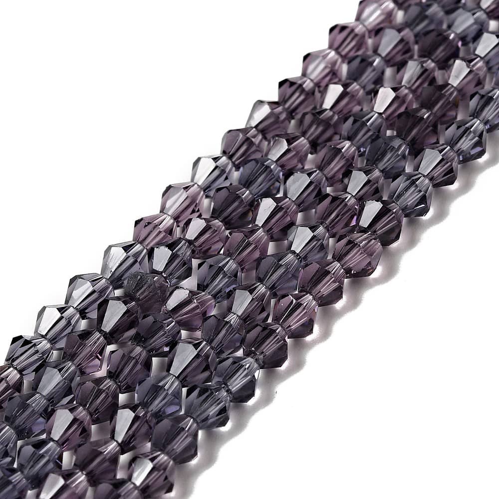 6mm Purple Bicone Beads