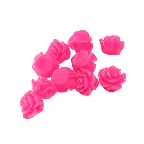 Resin flower beads - two sizes image 0