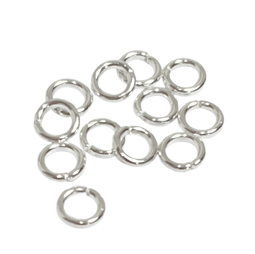 7mm Silver Plated Jump Rings image 0