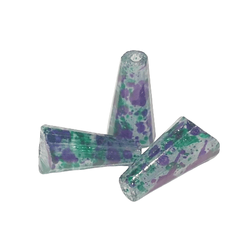 Mottled Purple and Green Tower Bead image 0