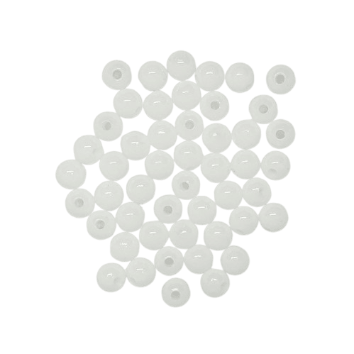 White Round Beads image 0