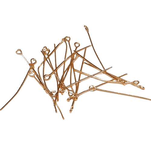 35mm Gold Plated Eye Pins image 0