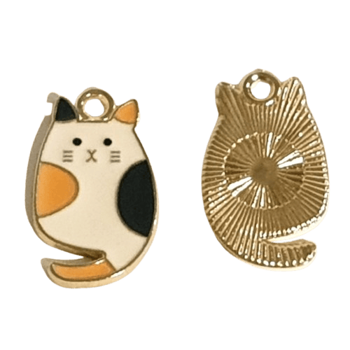Enamel Tortoiseshell Cat  Charm image 0