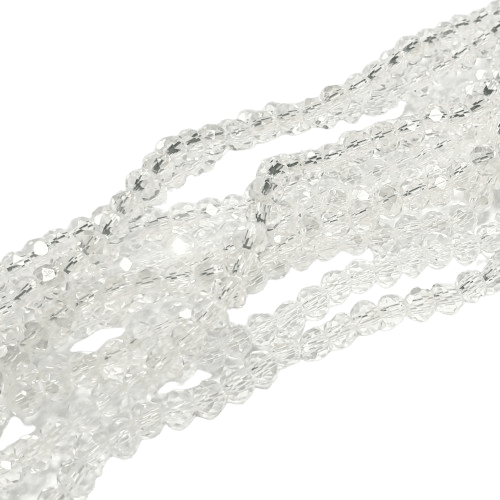 Clear Crystal Glass AB Rondelle image 0