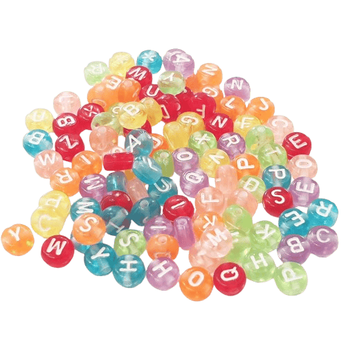 Transparent Acrylic Letter Beads image 0