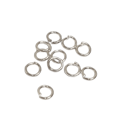 4mm Silver Tone Jump Rings image 0