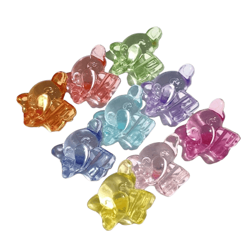 Transparent Elephant Shaped Bead Mix image 0