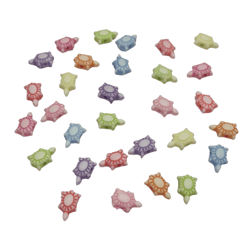 Pastel Tortoise Shaped Beads image 0