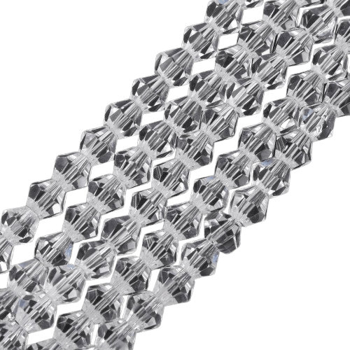 6mm Clear Bicone Beads