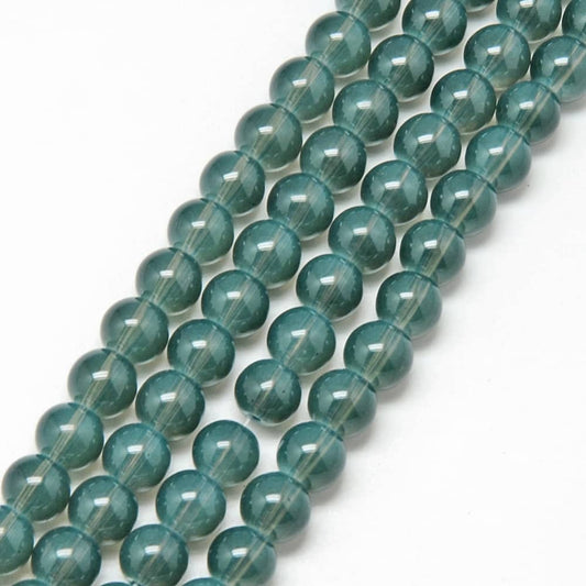 6mm Grey Opalite Imitation Glass Beads