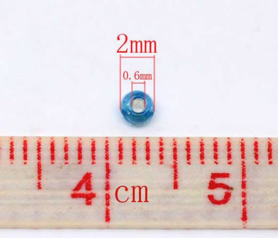 Blue Glass Seed Beads image 1