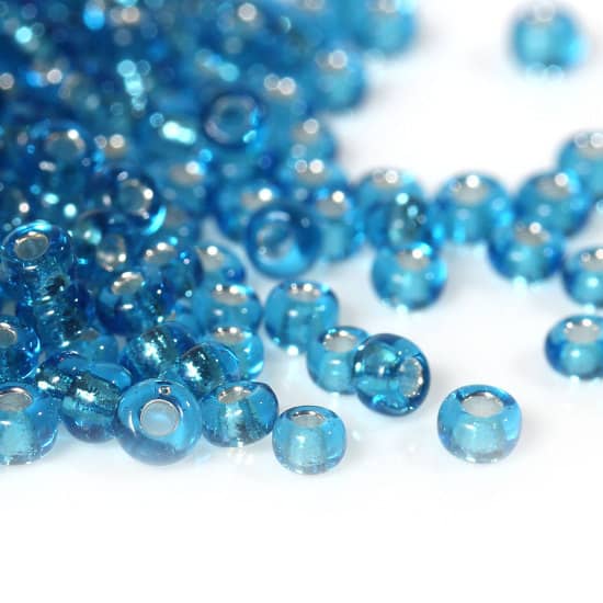 Blue Glass Seed Beads image 0