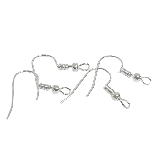Silver plated ear wires image 0