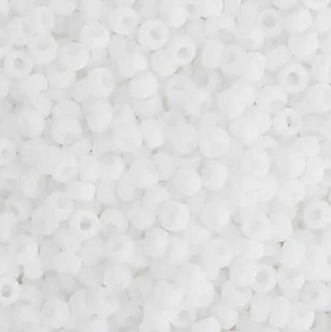 Chalk White Opaque Miyuki Seed Beads image 0