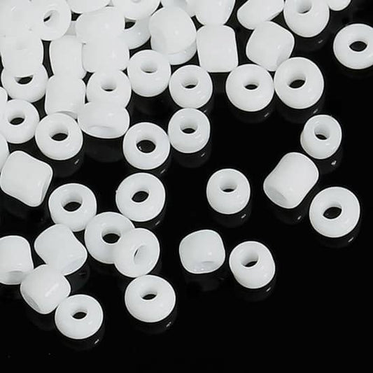 White Glass Seed Beads image 0