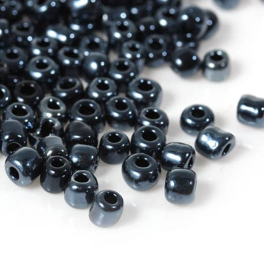 Black Glass Seed Beads image 0