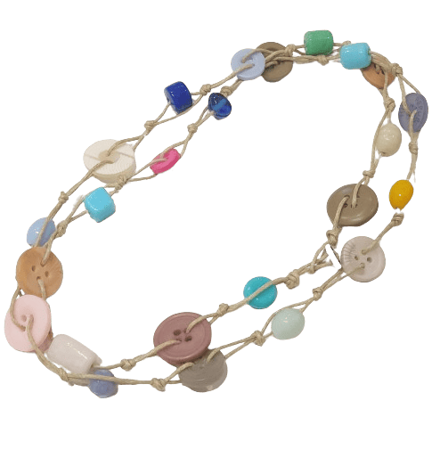 Make Your Own Cord Bead and Button Necklace image 1