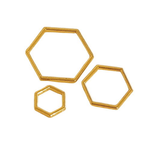 Gold Plated Honeycomb Links image 0