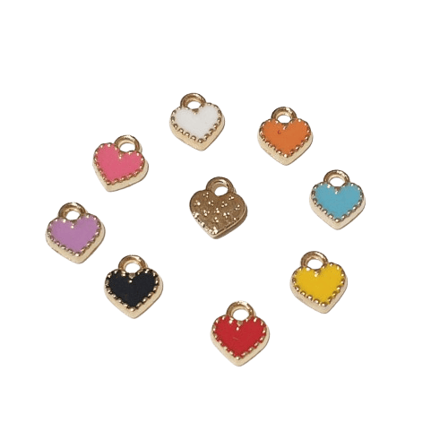 Mini Enamel Heart Charm image 0
