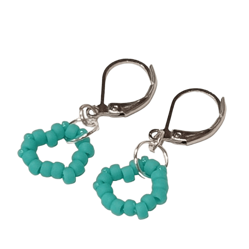 Make Your Own Seed Bead Heart Earrings image 3