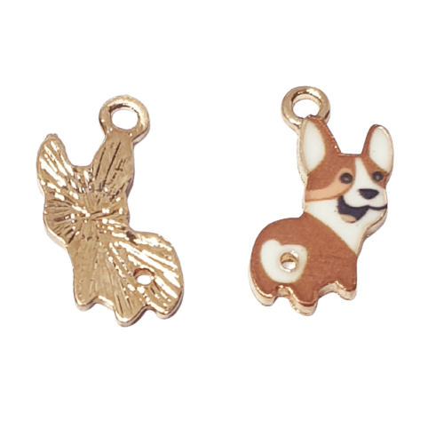 Enamel Corgi charm image 0