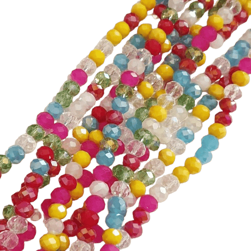 Multicoloured Glass Rondelle Strands image 5