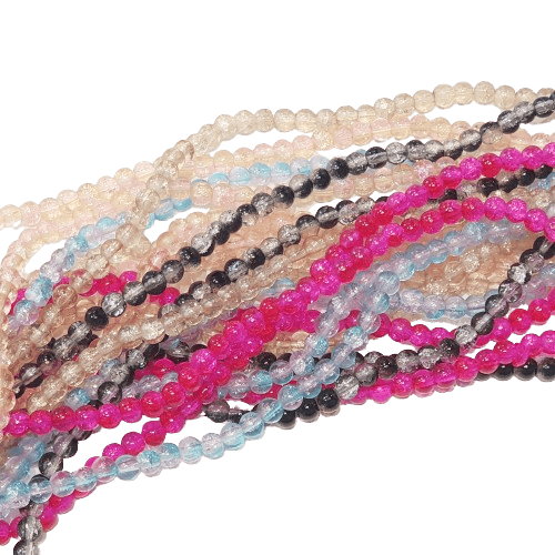 Glass Crackle Beads 6mm image 0
