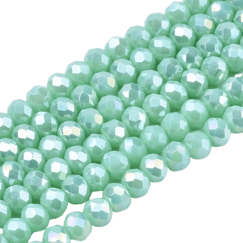 6mm Dark Turquoise AB Rondelles