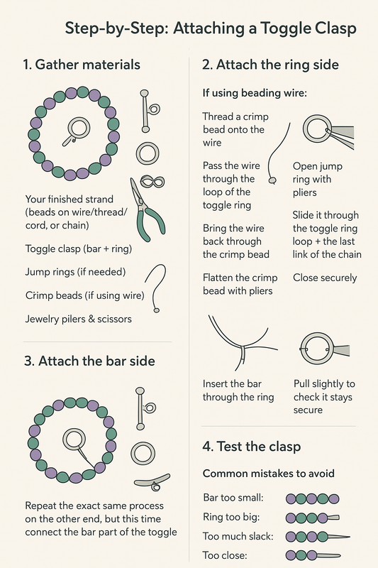 Toggle clasps, how to use them and their benefits