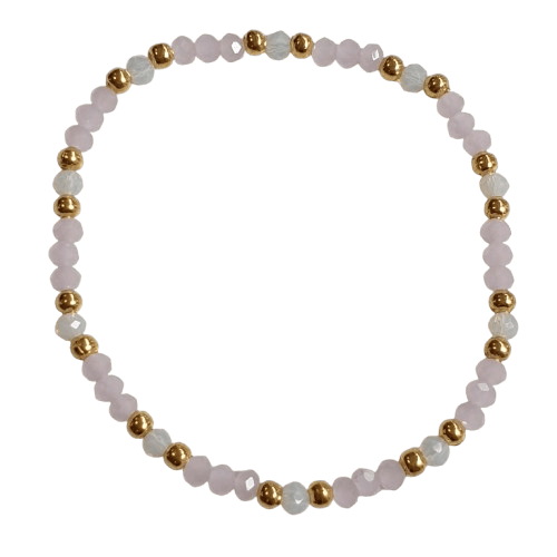 Pink, white and gold mini make