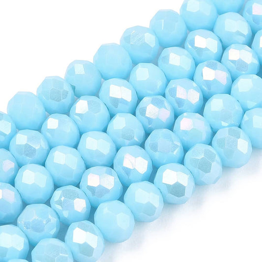 8mm Light Blue AB Rondelles
