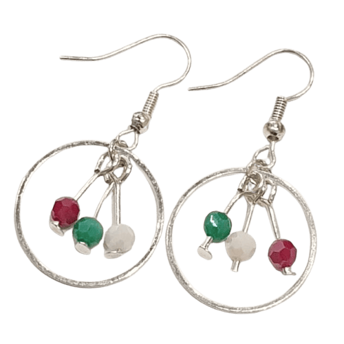 Hoop drop trio earrings