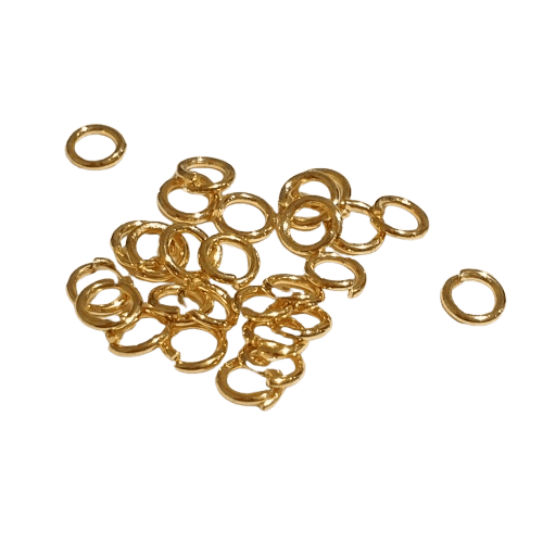 4mm Gold Tone Jump Rings image 0