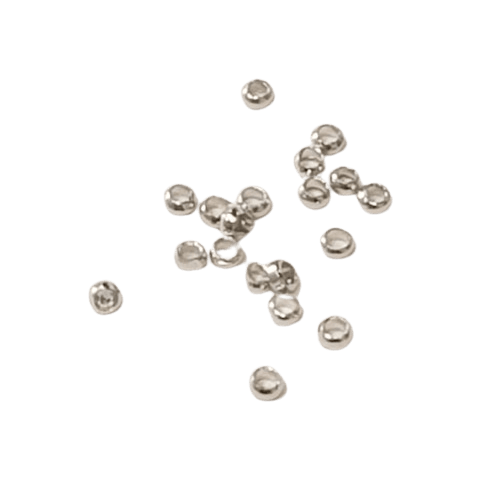 Silver tone 2mm crimps image 0