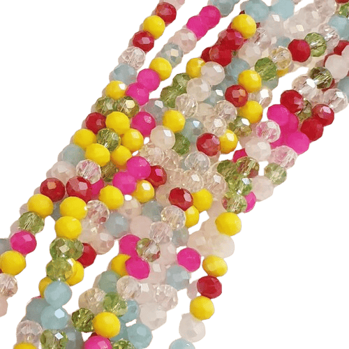 Multicoloured Glass Rondelle Strands image 0