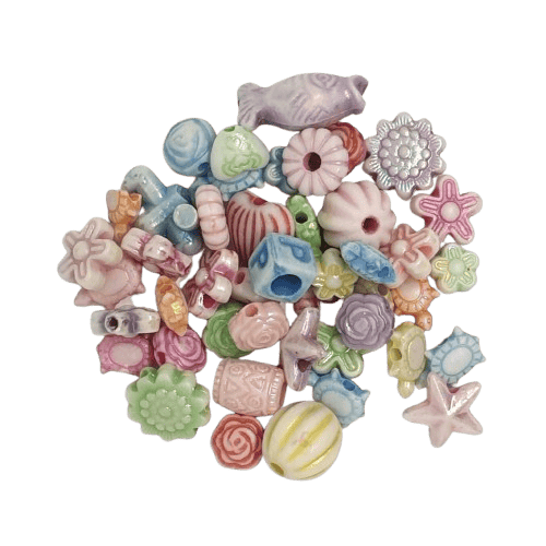 Mixed Shaped Pastel Bead Mix image 0