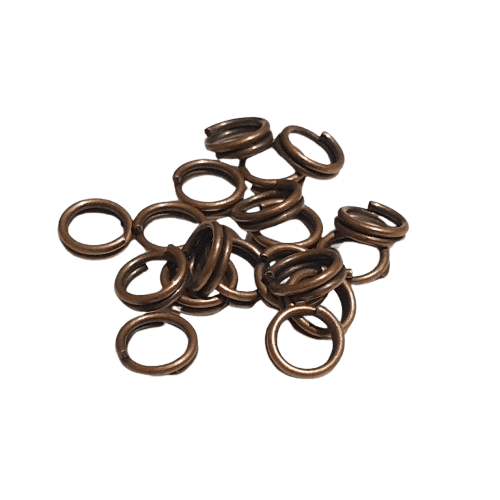 Antique Copper Split Rings image 0
