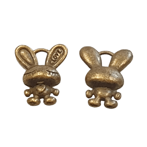 Bronze Rabbit Charm image 0