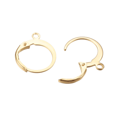 Gold Colour Lever Back Huggies