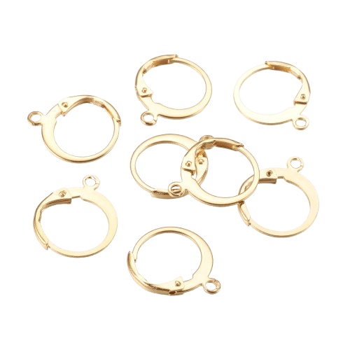 Gold Colour Lever Back Huggies