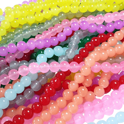 10mm Imitation Jade Round Glass Beads image 0