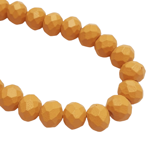 Mustard Yellow 8mm Glass Rondelles image 0