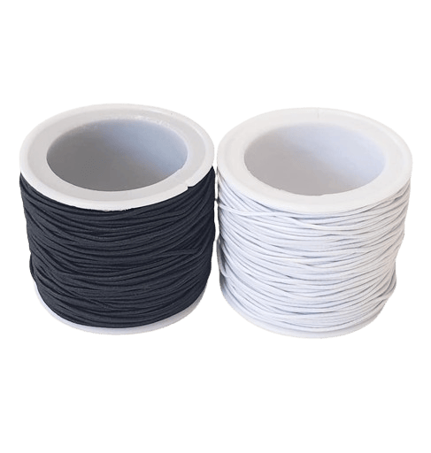 Black or White Cotton Elastic Thread image 0