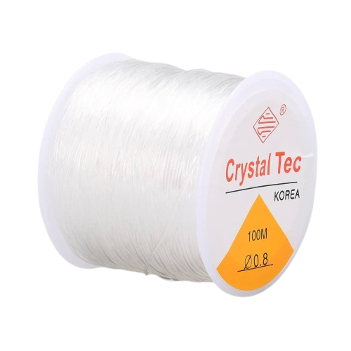 Clear elastic thread, 0.8mm 100m