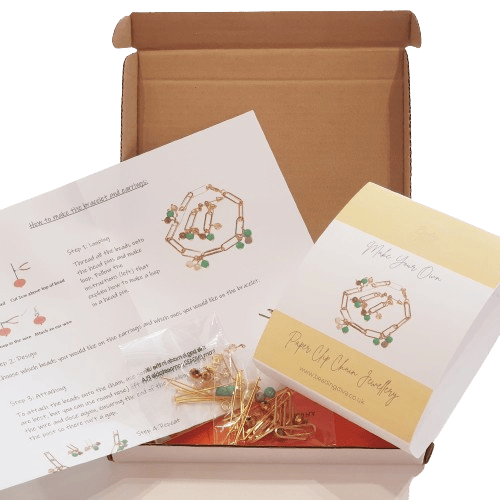 Paperclip Bracelet and Earring Set image 0