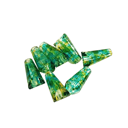 Green & Blue Glass Tower Bead image 0